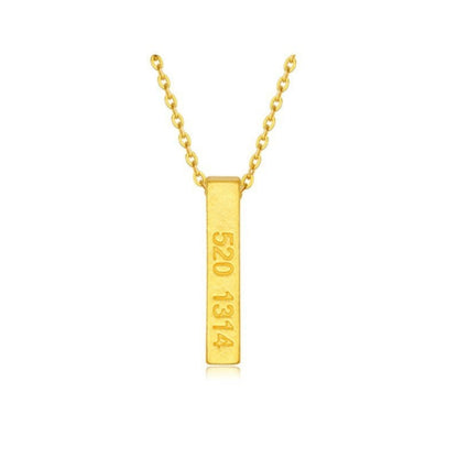 Pure Gold Slim Waist Pendant Necklace