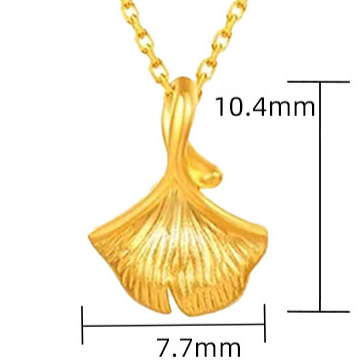 Pure Gold Slim Waist Pendant Necklace