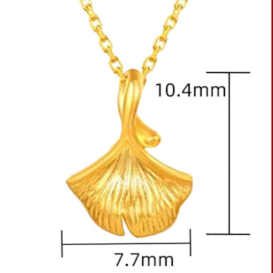 Pure Gold Slim Waist Pendant Necklace