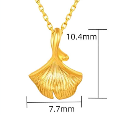 Pure Gold Slim Waist Pendant Necklace