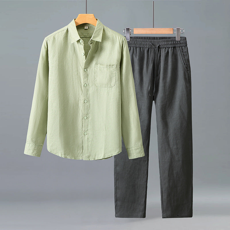 Pure linen suit