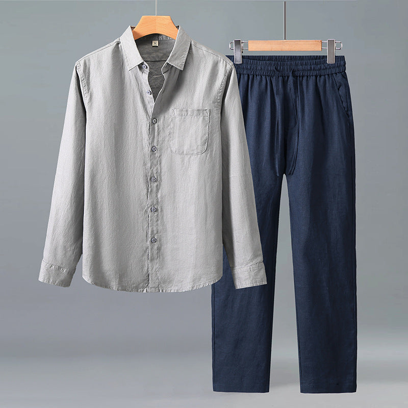 Pure linen suit