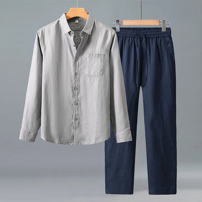 Pure linen suit