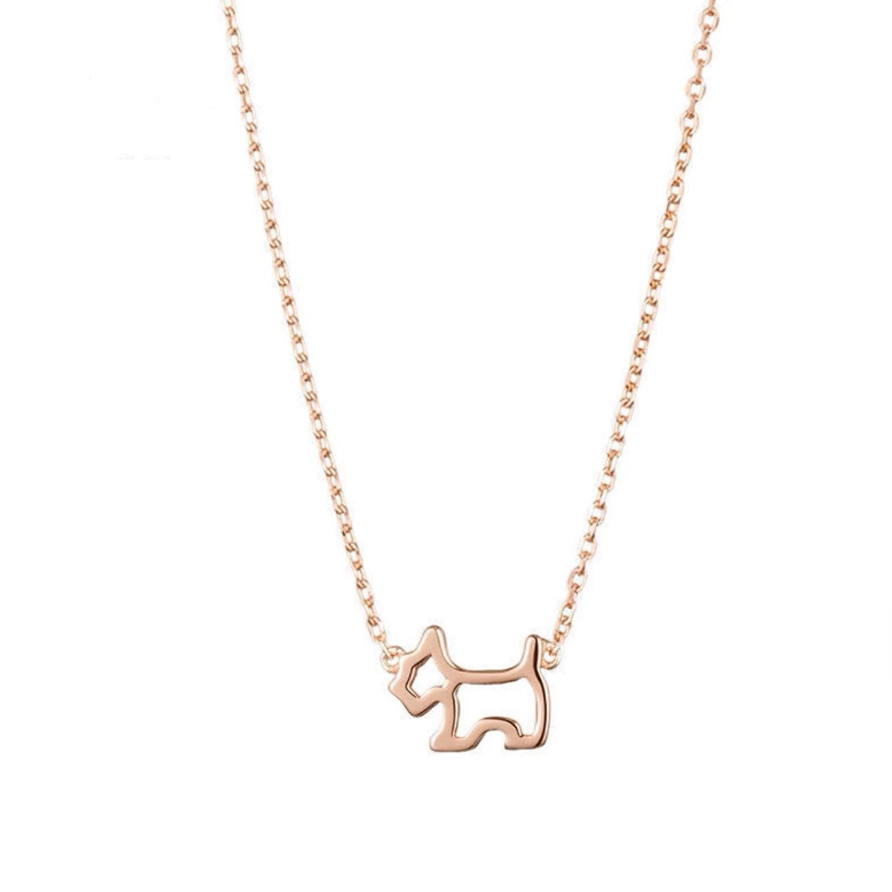 Pure silver cute puppy cute pendant