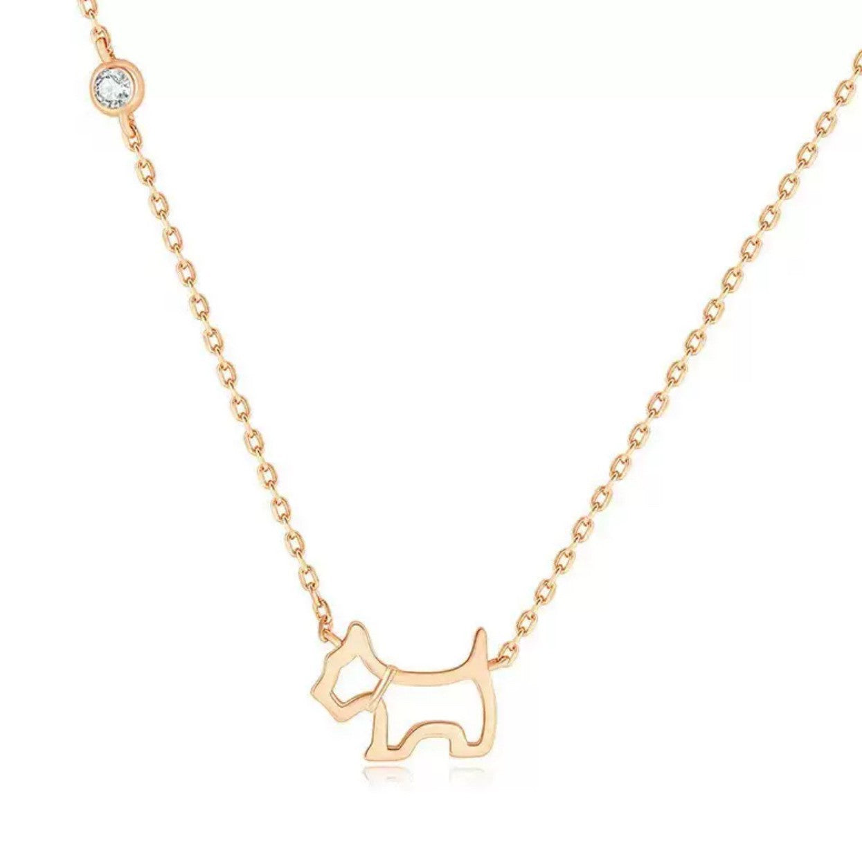 Pure silver cute puppy cute pendant