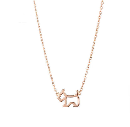 Pure silver cute puppy cute pendant