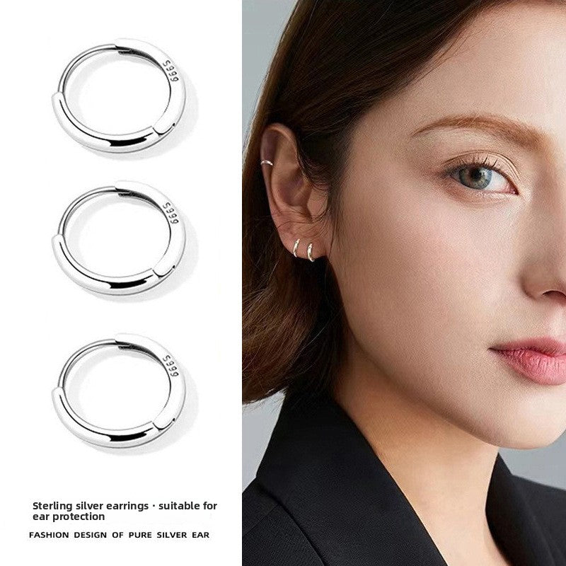 Pure silver earrings for women