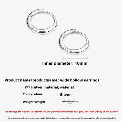 Pure silver earrings for women