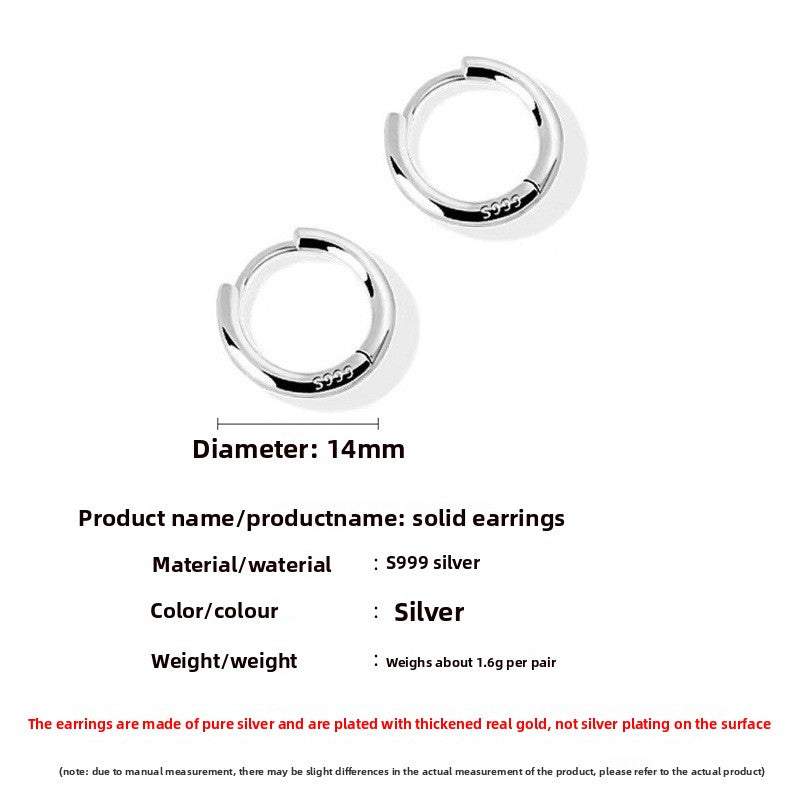 Pure silver earrings for women