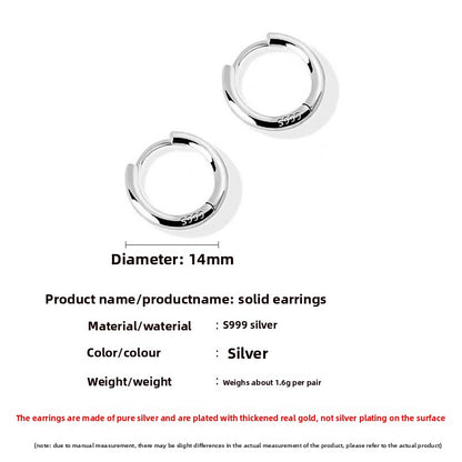 Pure silver earrings for women