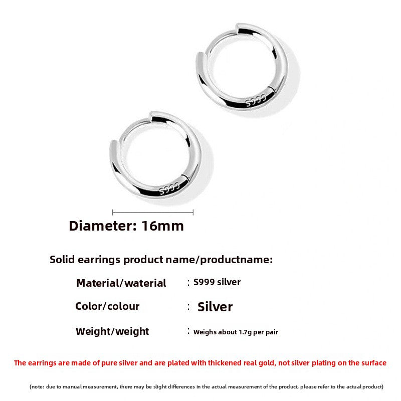 Pure silver earrings for women