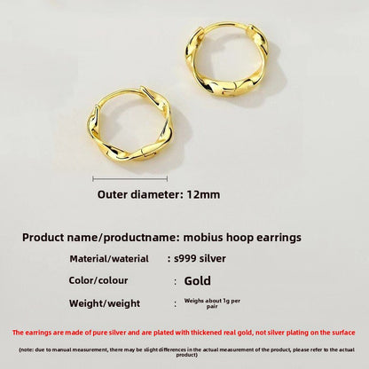 Pure silver earrings for women