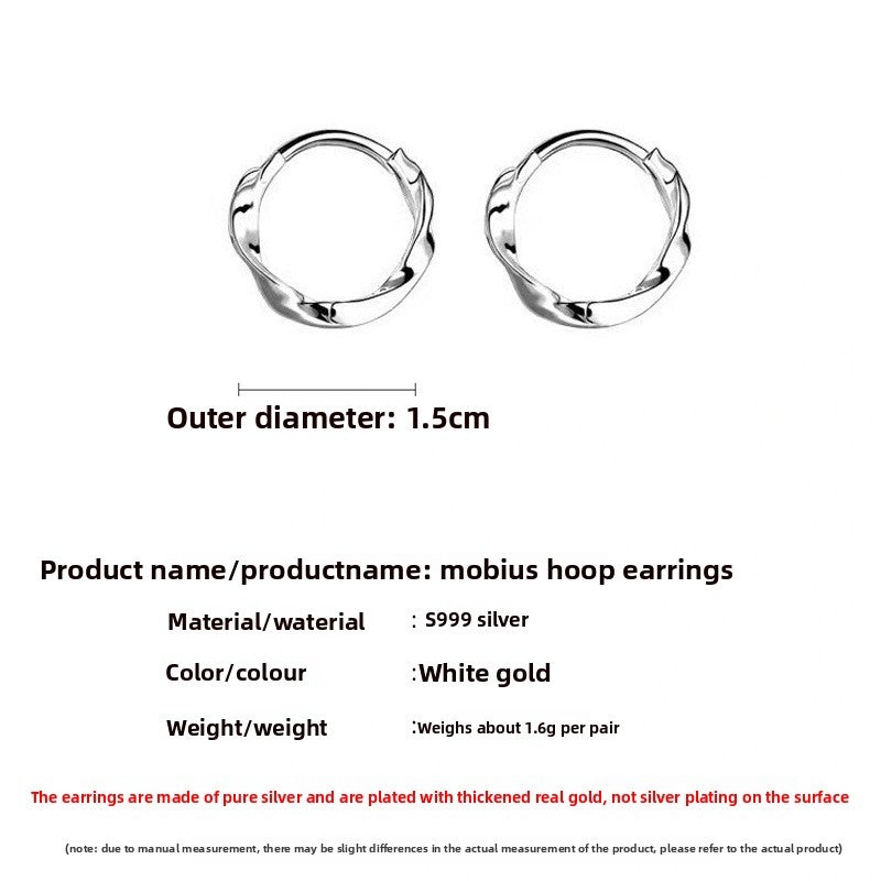 Pure silver earrings for women