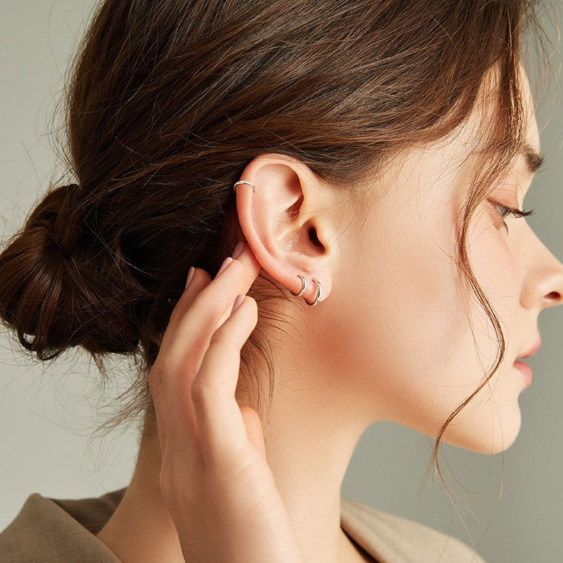 Pure silver earrings for women