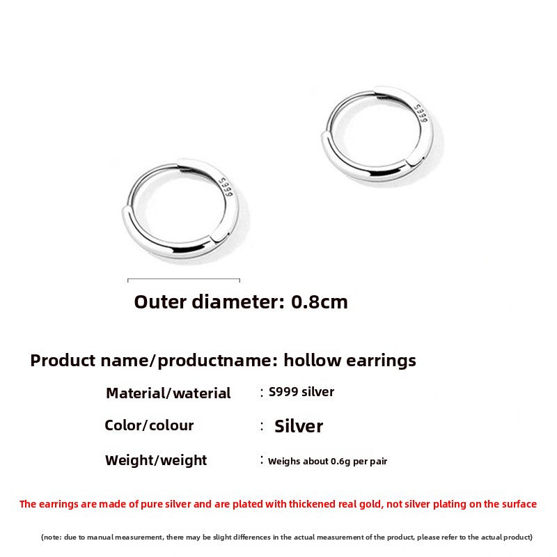 Pure silver earrings for women
