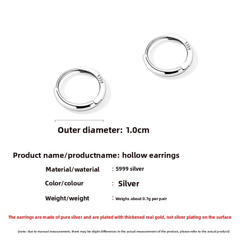 Pure silver earrings for women