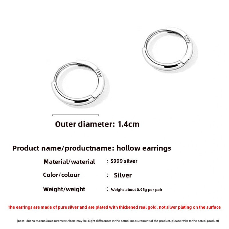 Pure silver earrings for women