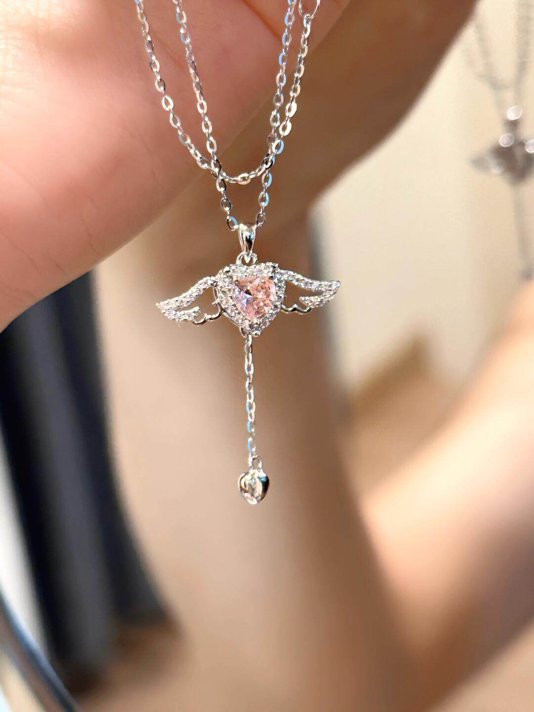 Pure Silver Heart Necklace for Women