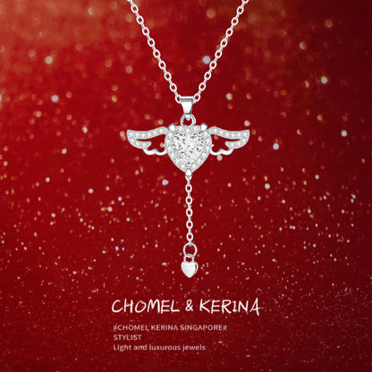 Pure Silver Heart Necklace for Women