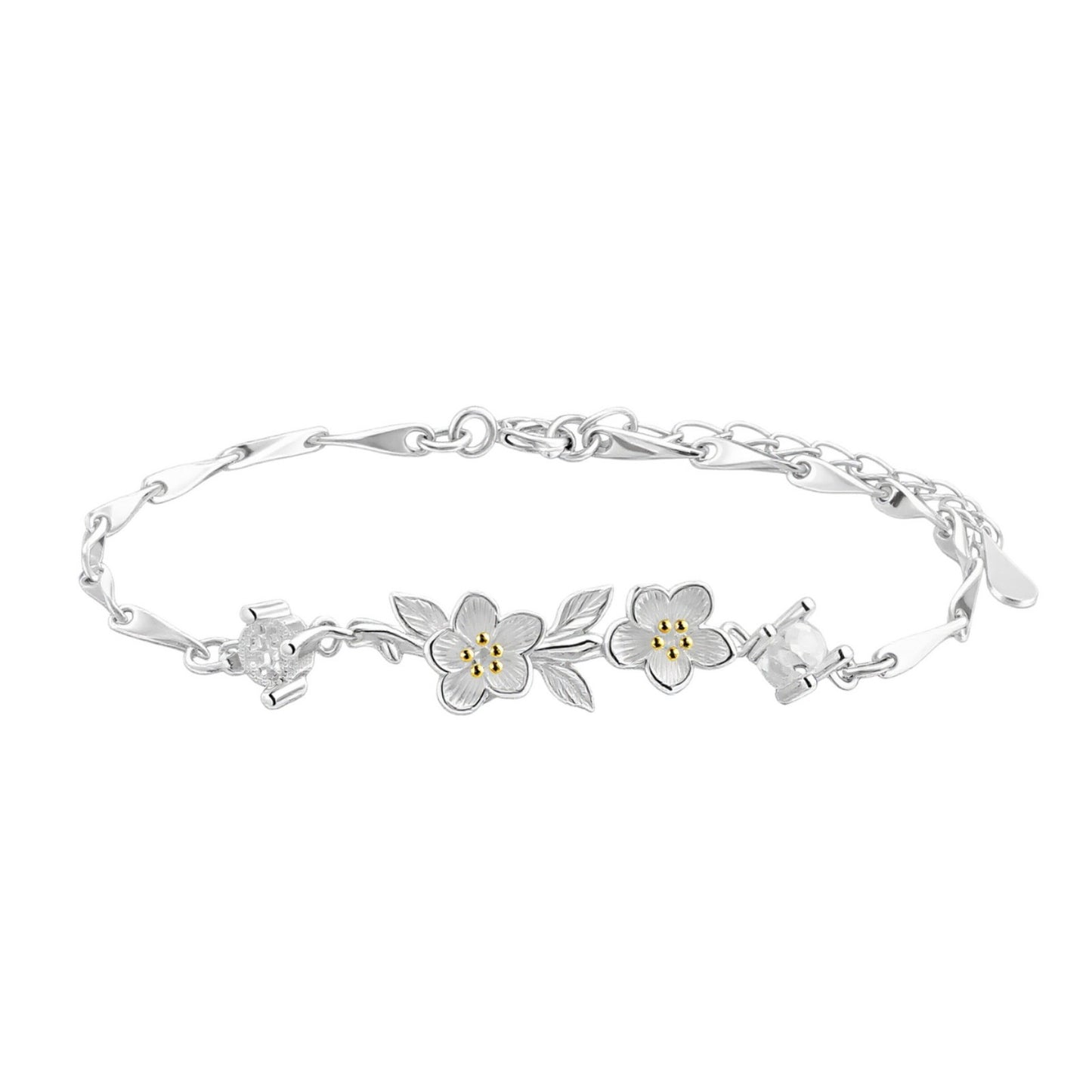 Pure Silver Jasmine Bracelet for Women