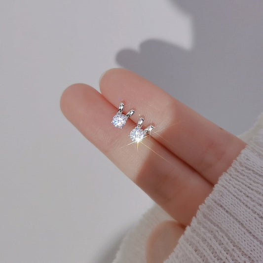 Pure Silver Rabbit Earrings for Women