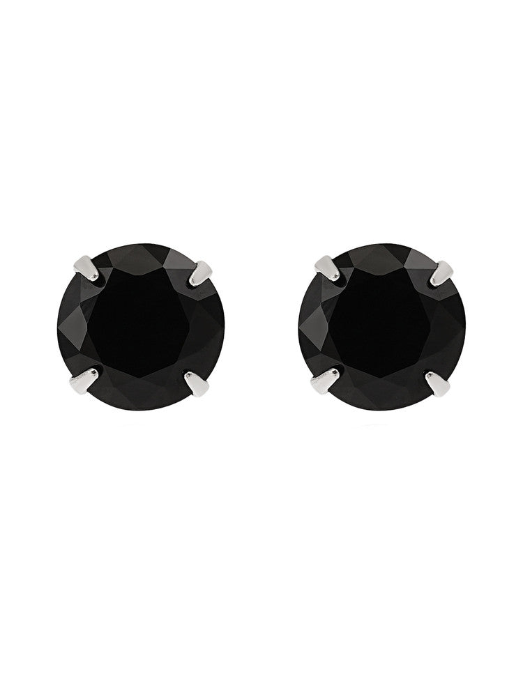 Pure Silver Small Diamond Earrings