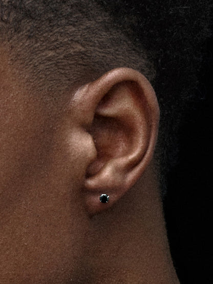 Pure Silver Small Diamond Earrings