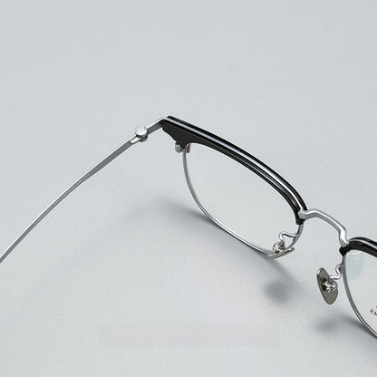 Pure Titanium Half-Frame Glasses