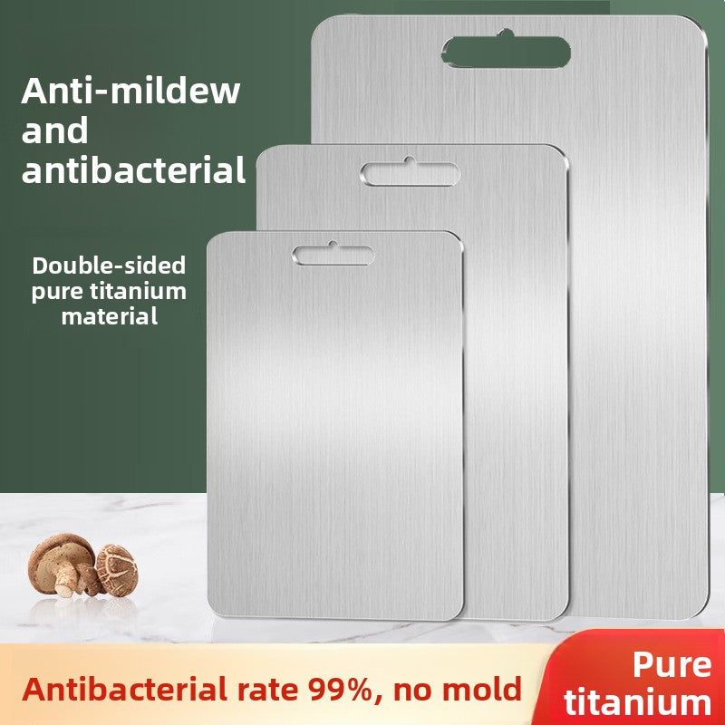 Pure Titanium Kitchen Cutting Board Double Sided Antibacterial