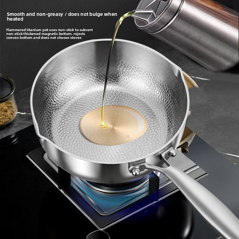 Pure titanium milk pot