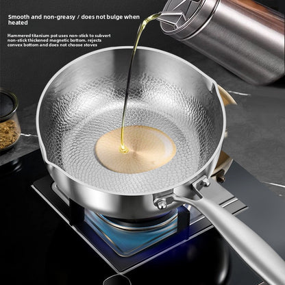 Pure titanium milk pot