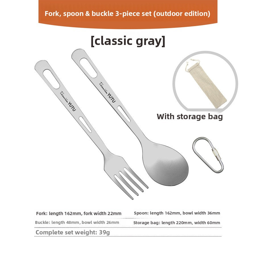 Pure Titanium Outdoor Dining Cutlery Set