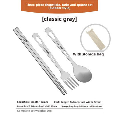 Pure Titanium Outdoor Dining Cutlery Set