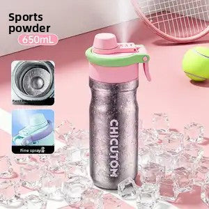 Pure titanium sports spray bottle