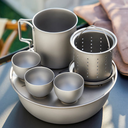 Pure Titanium Travel Tea Set