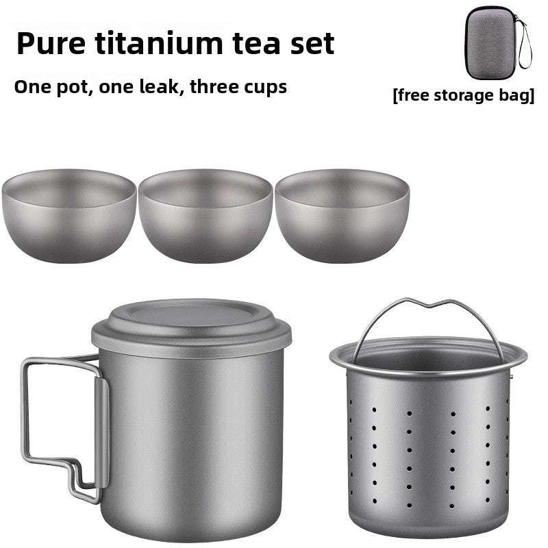 Pure Titanium Travel Tea Set