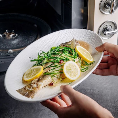 Pure White Ceramic Fish Plate