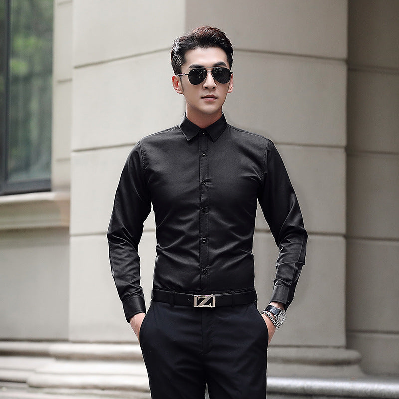 Pure white suit shirt