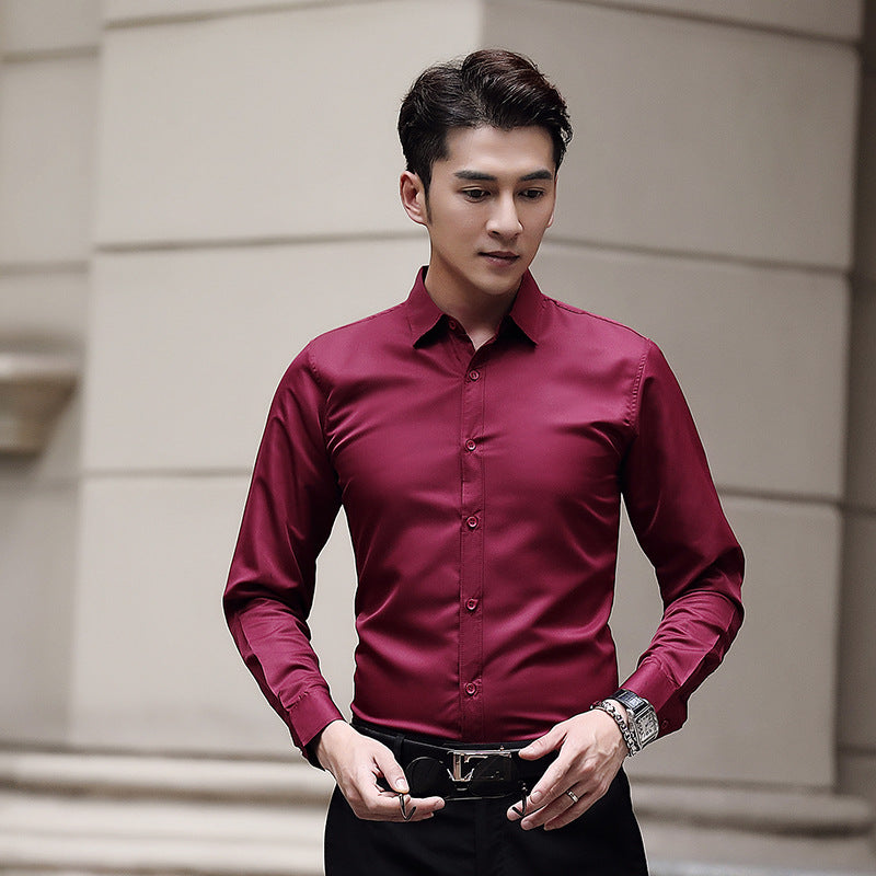 Pure white suit shirt