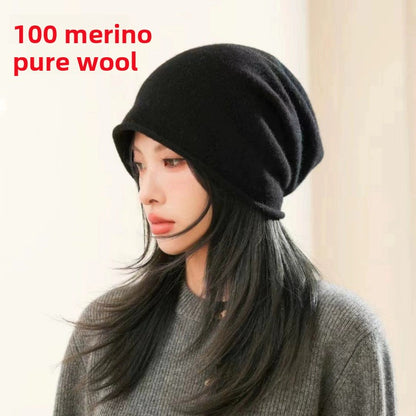 Pure Wool Knitted Beanie Hat