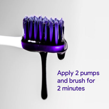 Purple bright white toothpaste