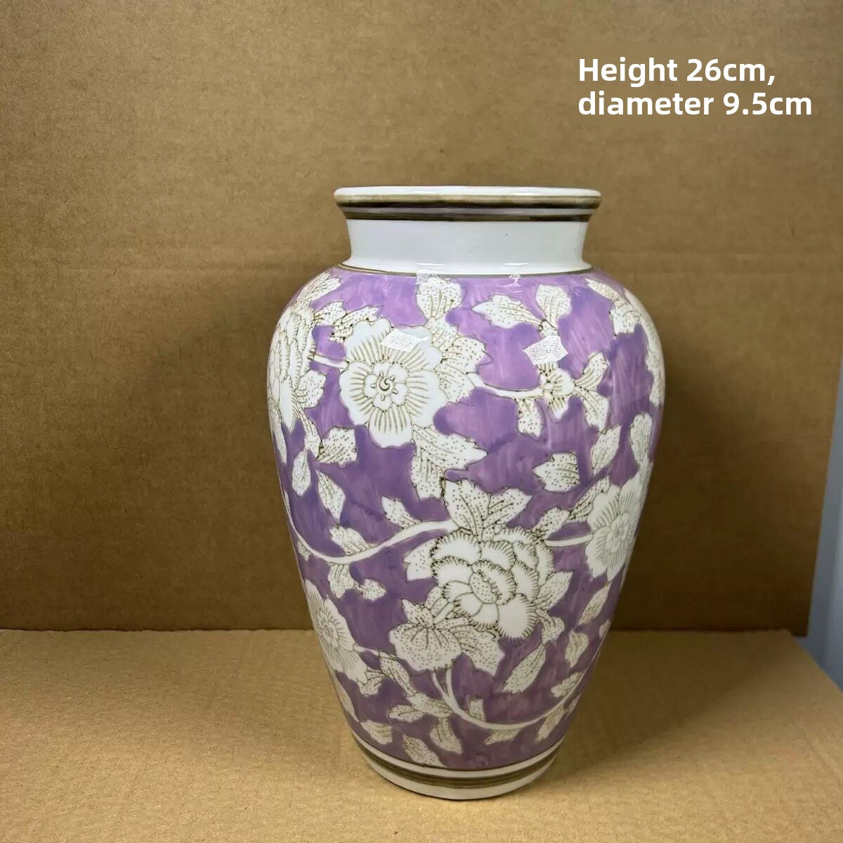 Purple ceramic vase