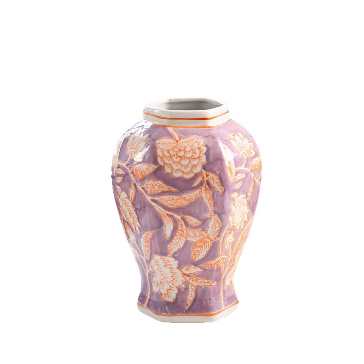 Purple ceramic vase