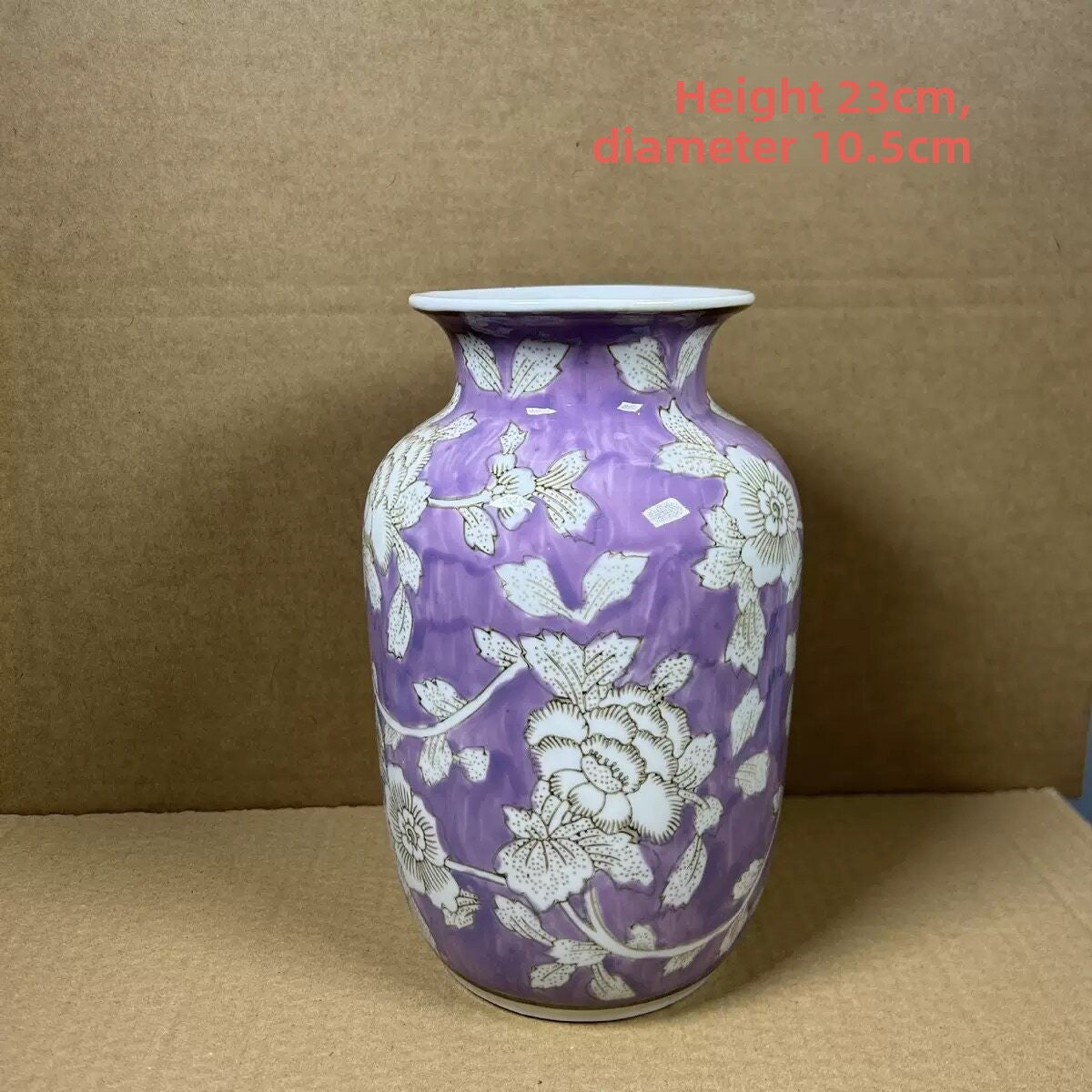 Purple ceramic vase