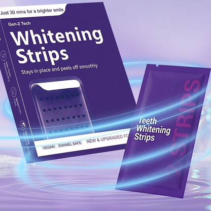 Purple Dry Teeth Whitening Strips for Stain Removal