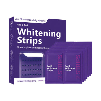 Purple Dry Teeth Whitening Strips for Stain Removal