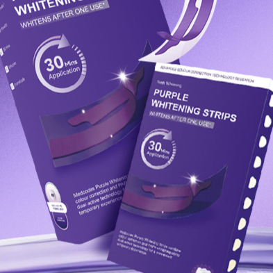 Purple Dry Teeth Whitening Strips