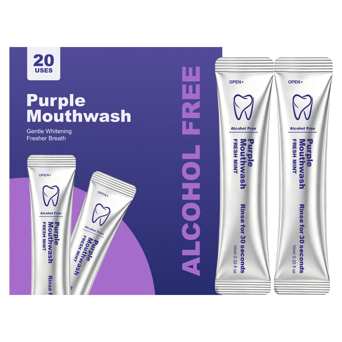 Purple Mouthwash for Oral Hygiene