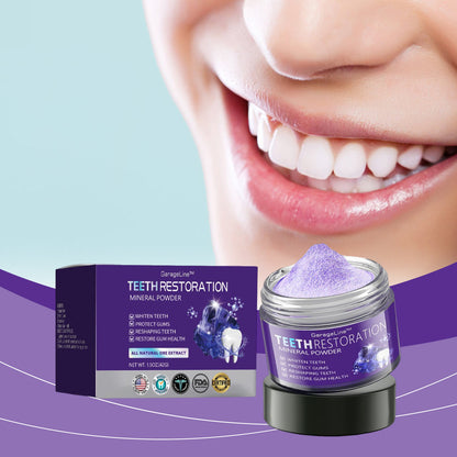Purple teeth whitening powder