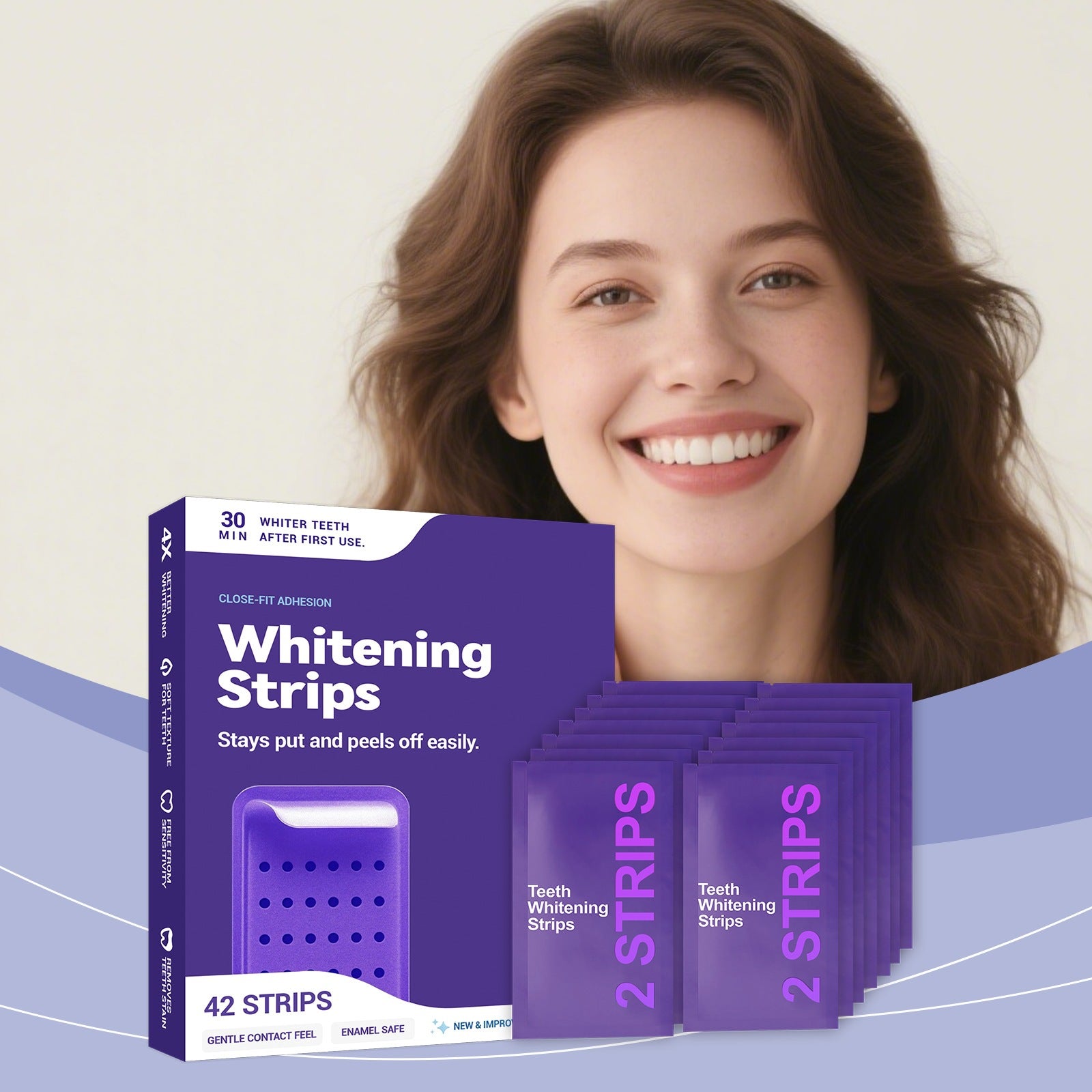 Purple Teeth Whitening Strips